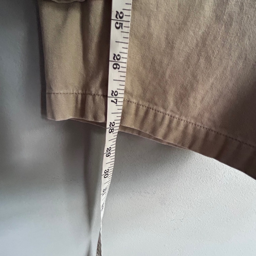 IZOD Mens Khaki Chino Pants Tan 100% Cotton Straight Leg Trousers 38x30 - Picture 7 of 10